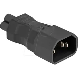 DELOCK 80468 - Netzadapter IEC 60320 - C14 auf C5, Stecker / Buchse, 2,5 A, ger