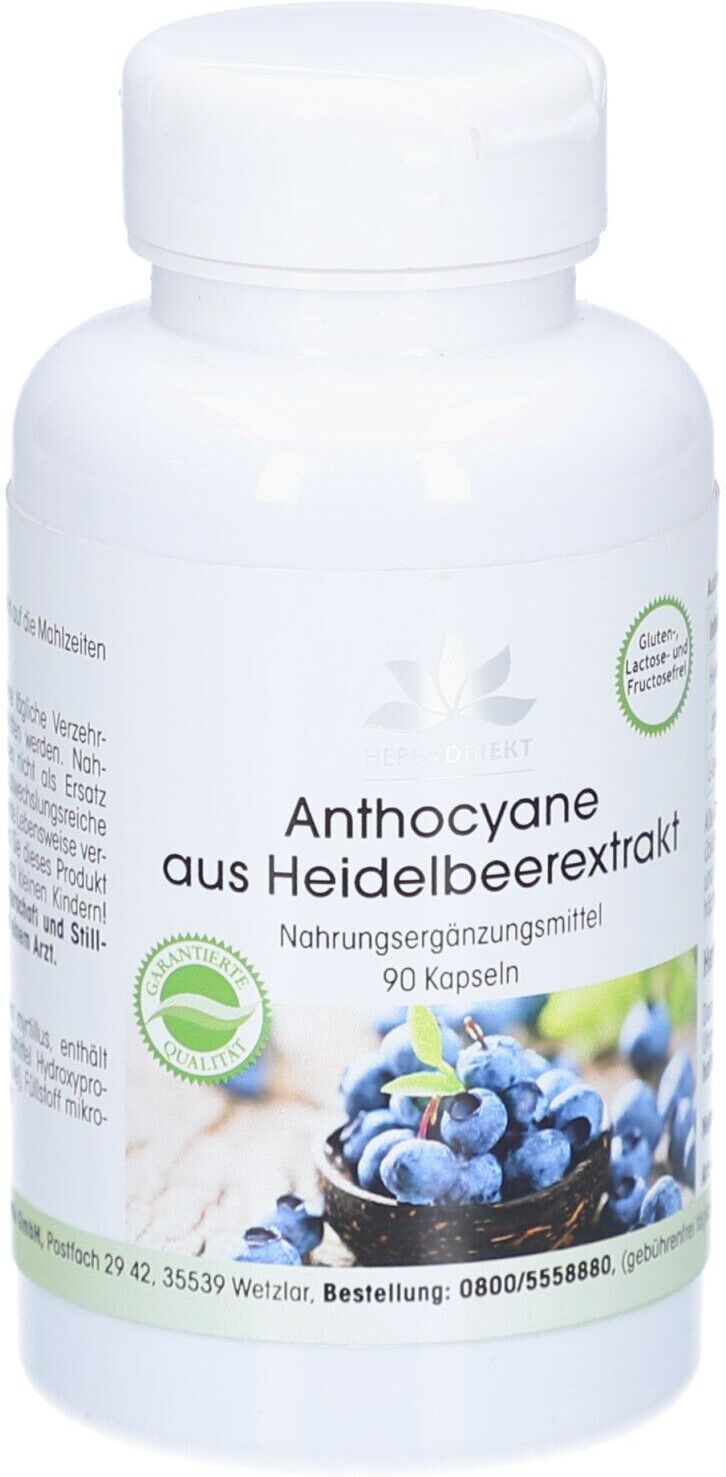 WARNKE Anthocyane aus Heidelbeerextrakt Kapseln 90 St