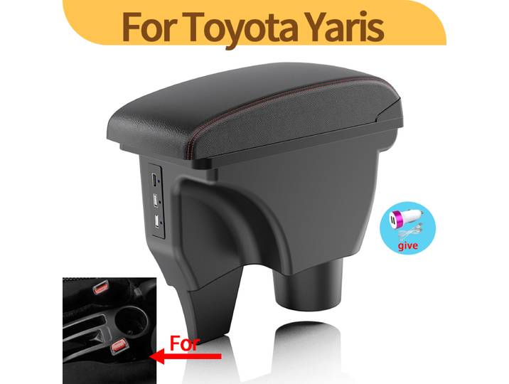Accoudoir pour TOYOTA Yaris, boîte d'accoudoir de voiture, accessoires de voiture, pièces intérieures, détails, boîte de rangement, pièces de rénovation