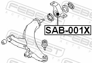 Febest Lagerung, Lenker Sab-001x Vorderachse Unten Für Subaru