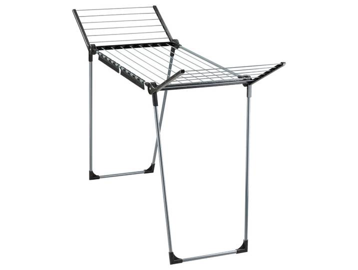 Leifheit Standtrockner Pegasus 150 Solid Black, Schwarz, Metall, 94.5x54.5x7 cm, Made in Europe, rostfrei, Haushalt & Reinigung, Wäschepflege, Wäscheständer