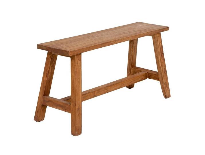LebensWohnArt Sitzbank Massivholz Sitzbank RANCH Antik-Natural Mahagoni ca. L90cm