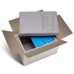 VEPATIM 24x Isolierboxen mit Deckel aus NeoporR Akkuversion 330x225x225mm 7,3L inkl. Umkarton