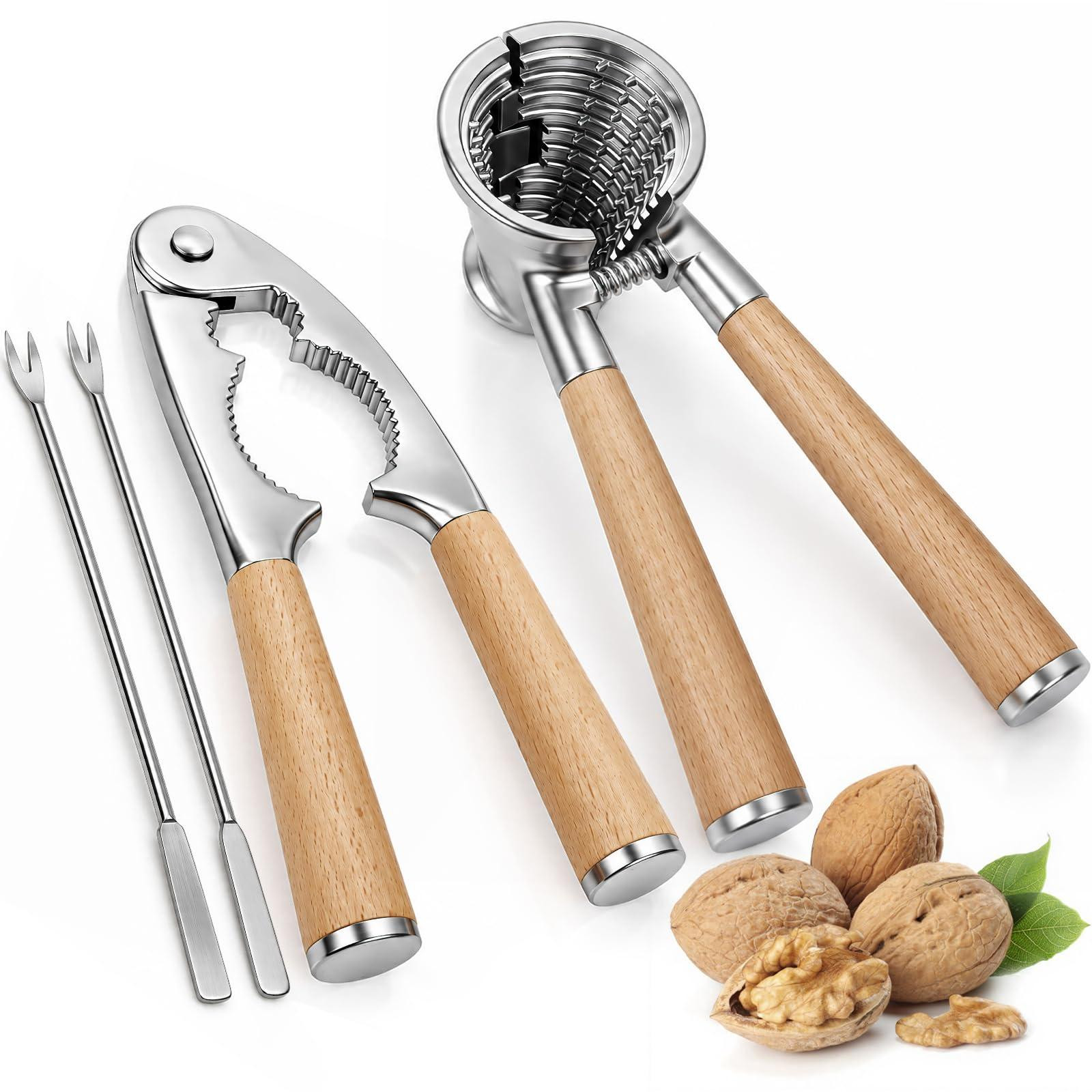 Dripio Notenbreker-set met houten handvat, 2 stuks