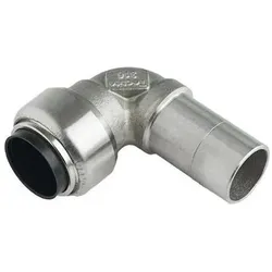 Roth, Zubehör Sanitärinstallation, vinkel 90° 22 mm muffe/nippel rustfri stål