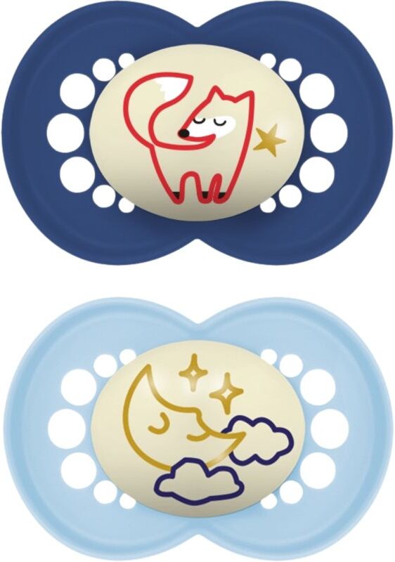 MAM Original Night 16m+ dummy Blue/ Dark Blue 2 pc