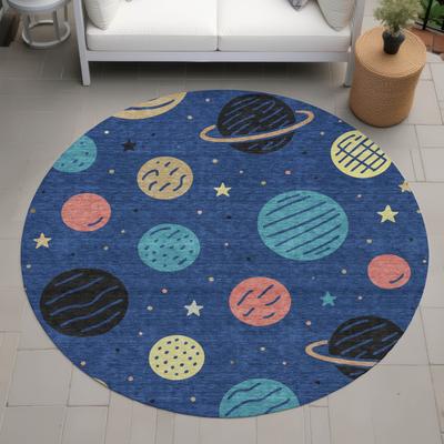 Addison Rugs Machine Washable Indoor/ Outdoor Modern Planets Chantille Rug