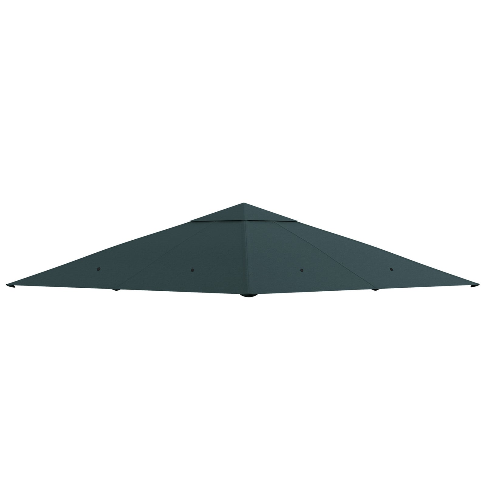 Outsunny vervangend dak voor paviljoen, 3x3 m, waterafstotend polyester 180 g/m², donkergrijs