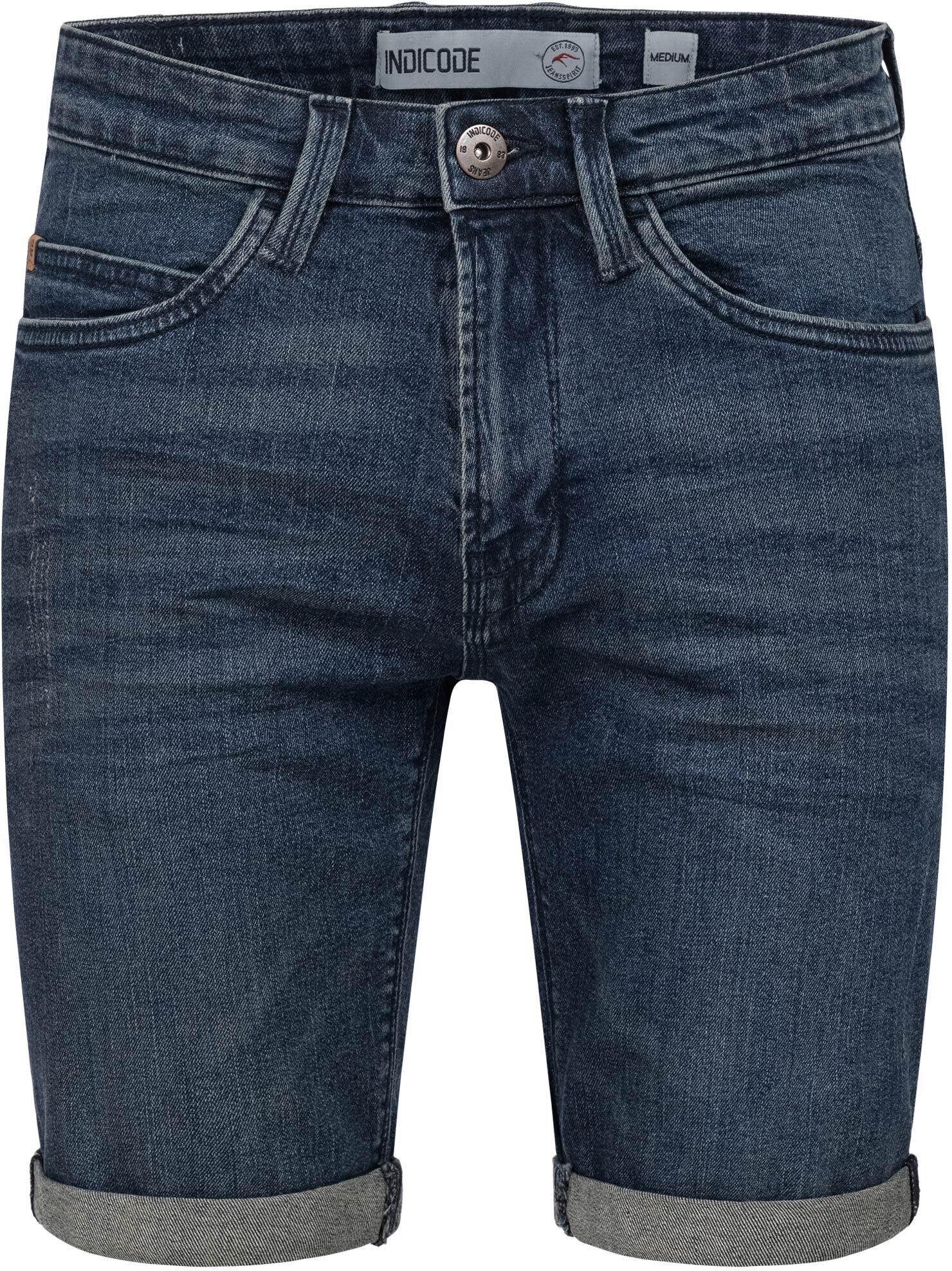 Shorts INDICODE "Inkadeu", Herren, Gr. Größe S - Gr. S, Normalgrößen, blau (iconic blau), 98% Baumwolle, 2% Elasthan, Hosen Shorts, mit 5-Pocket Design