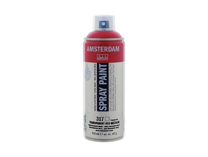 Amsterdam Acryl-Spray Transparent Rot 400 ml
