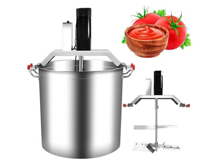SelbstrüHrender Topf Aus Edelstahl Topf Mixer Rührschaber Mit 4 Klingen Für Marmelade, PfannenrüHren Mit Einem Klick Rührer Einstellbarer Geschwindigkeit Lebensmitteln Elektrischer Rührer Zum Kochen