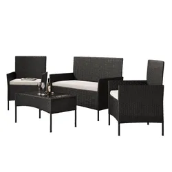 LOUNGEGARNITUR PERGOLA Rattan Gartenmöbelset