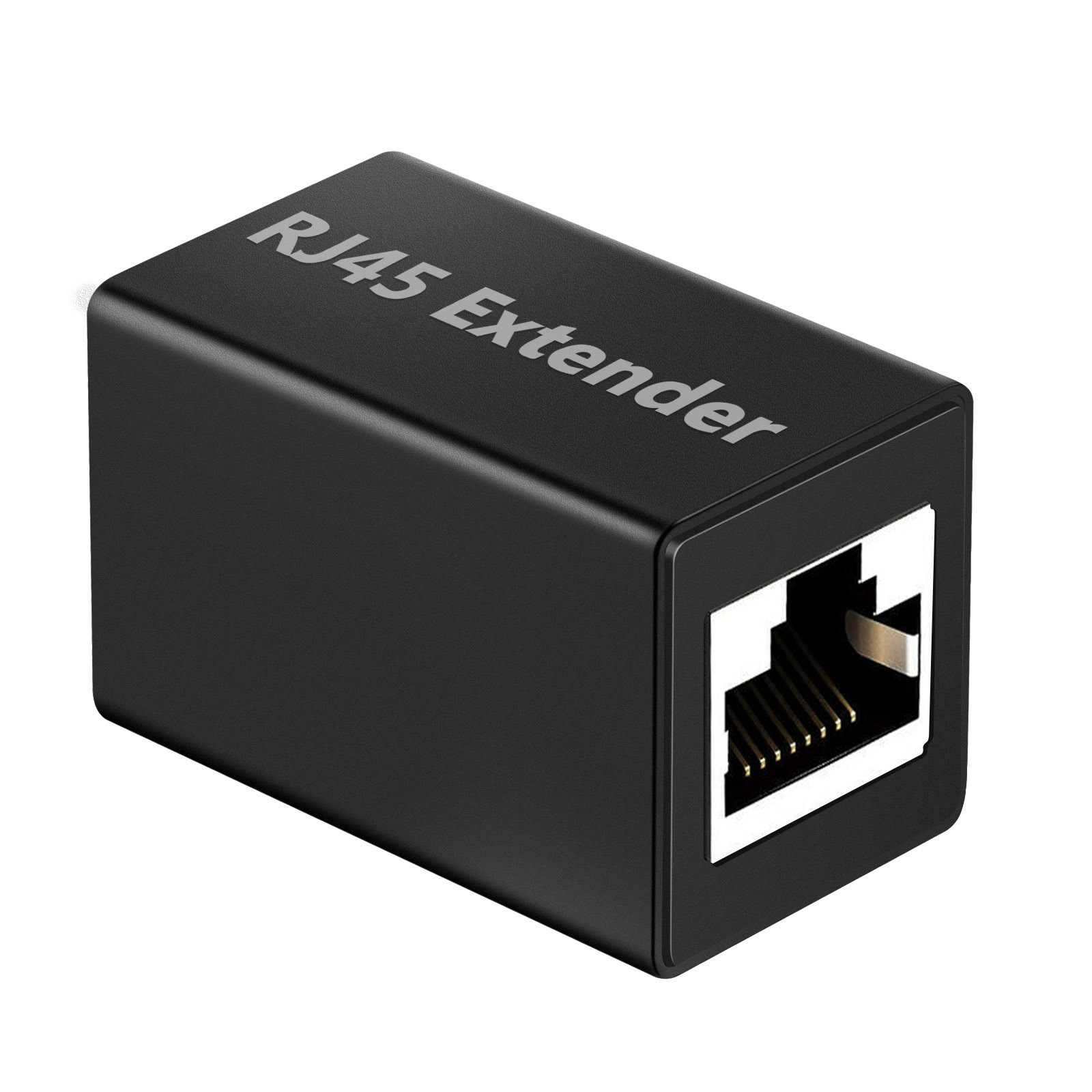 Avizar Ethernet-verlengkabeladapter RJ45 - Zwart