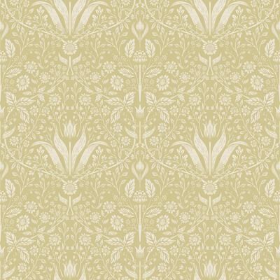 A-Street Prints Mara Yellow Tulip Ogee Wallpaper