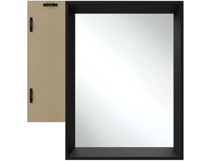 tectake® Miroir Mural rectangulaire avec Cadre Noir en Plastique 50x70cm Miroir Design Moderne Miroir Industriel pour Décoration Chambre Salon Entrée Salle de Bain Dressing Couloir Coiffeuse Maison