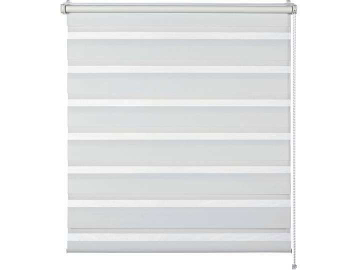 Doppelrollo Tilda , weiss (weiß), B:80cm H:210cm, Polyester, SCHÖNER WOHNEN-KOLLEKTION, Rollos, Doppelrollo, geklemmt, silberne oder weisse Rollo-Technik