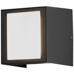 Konstsmide LED Außen-Wandleuchte CREMONA, 2 Seiten von 0°-90° einstellbar, 3W 3000K 250lm, Anthrazit, Aluminium / Frost-Acrylglas KON-7946-370
