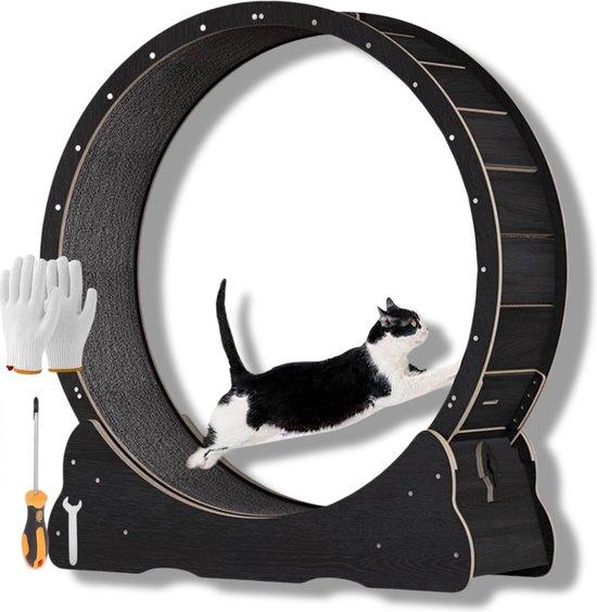 Famanu Katzenlaufrad - Robustes Design, geräuschlos und sicher - Schwarz