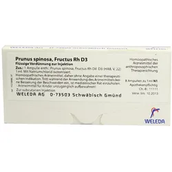 Prunus Spinosa Fructus Rh D 3 Ampullen 8X1 ml