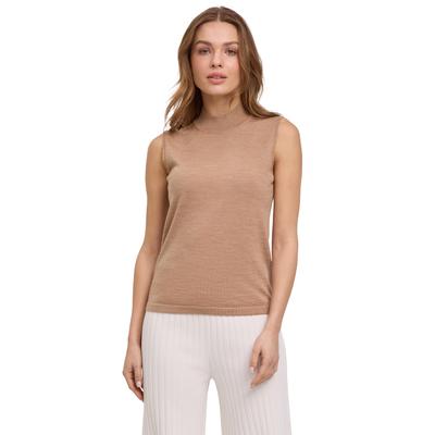 Strickweste FALKE "Pure Merino Wool", Damen, Gr. XS, camel (5038), Westen Strickweste