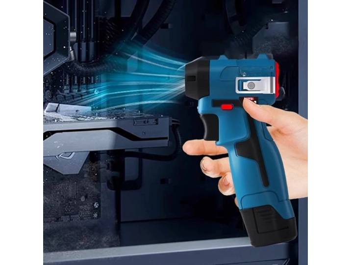 Sèche-cheveux CT093, petite turbine sans balais pour un puissant dépoussiérage, batterie S12V