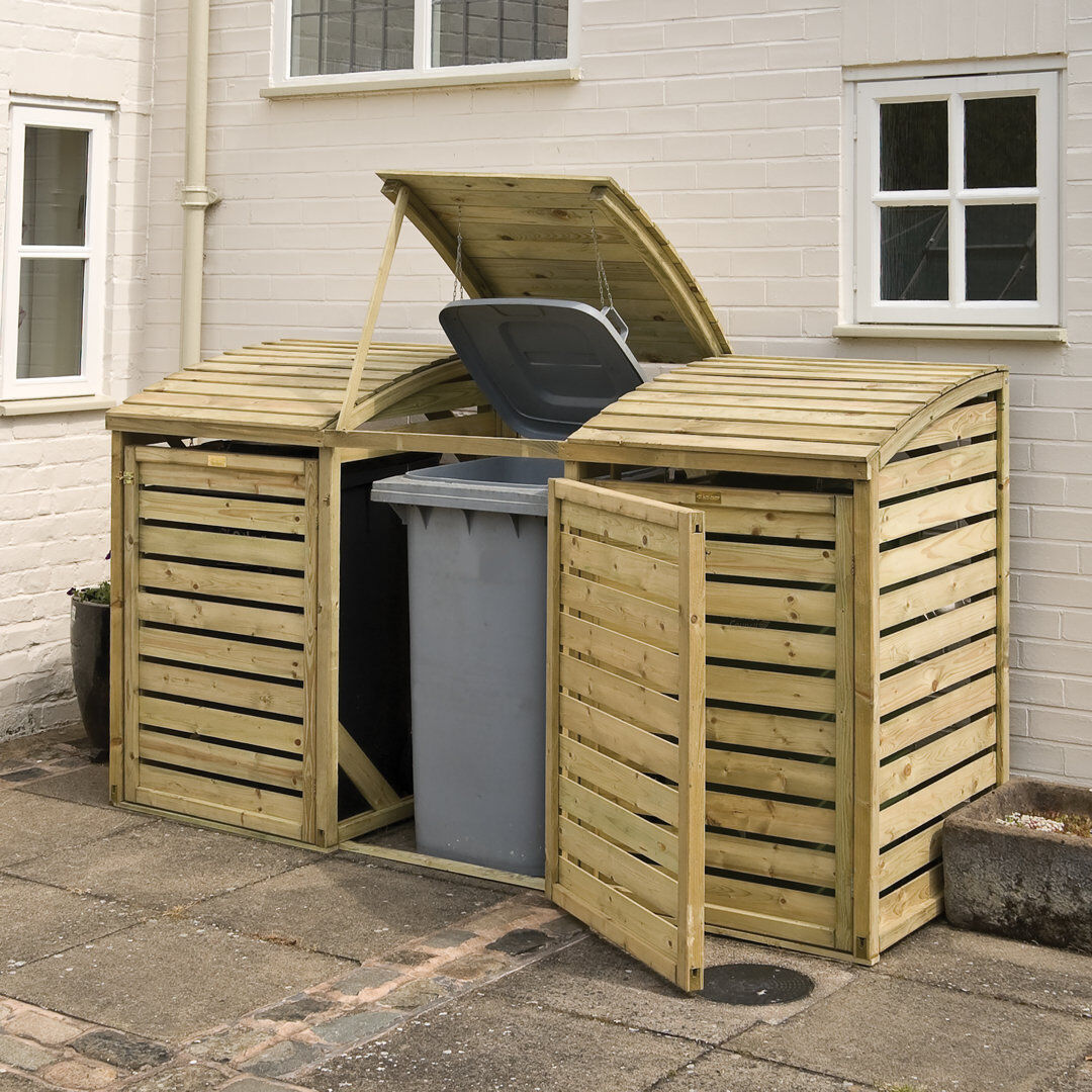 Rowlinson Triple Bin Store 130cm H X 230cm W X 82cm D