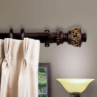 InStyleDesign Scroll Decorative Traverse Rod with Center Open Sliders