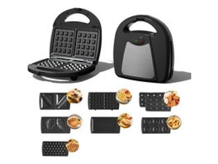 Appareil à croque monsieur gaufrier électrique multifonction 7 en 1 grill beignets - Dofilo - madeleine gâteau aux noix 750w