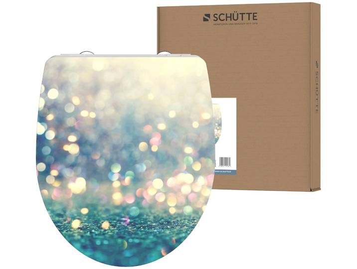 WC-Sitz SCHÜTTE Magic Light , bunt, B:374cm L:450cm, Duroplast, WC-Sitze, WC-Sitz, Duroplast, mit Absenkautomatik und Schnellverschluss, High Gloss