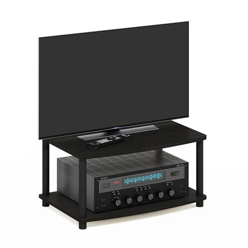 Furinno Turn-N-Tube TV-standaard met twee niveaus, Espresso/Zwart
