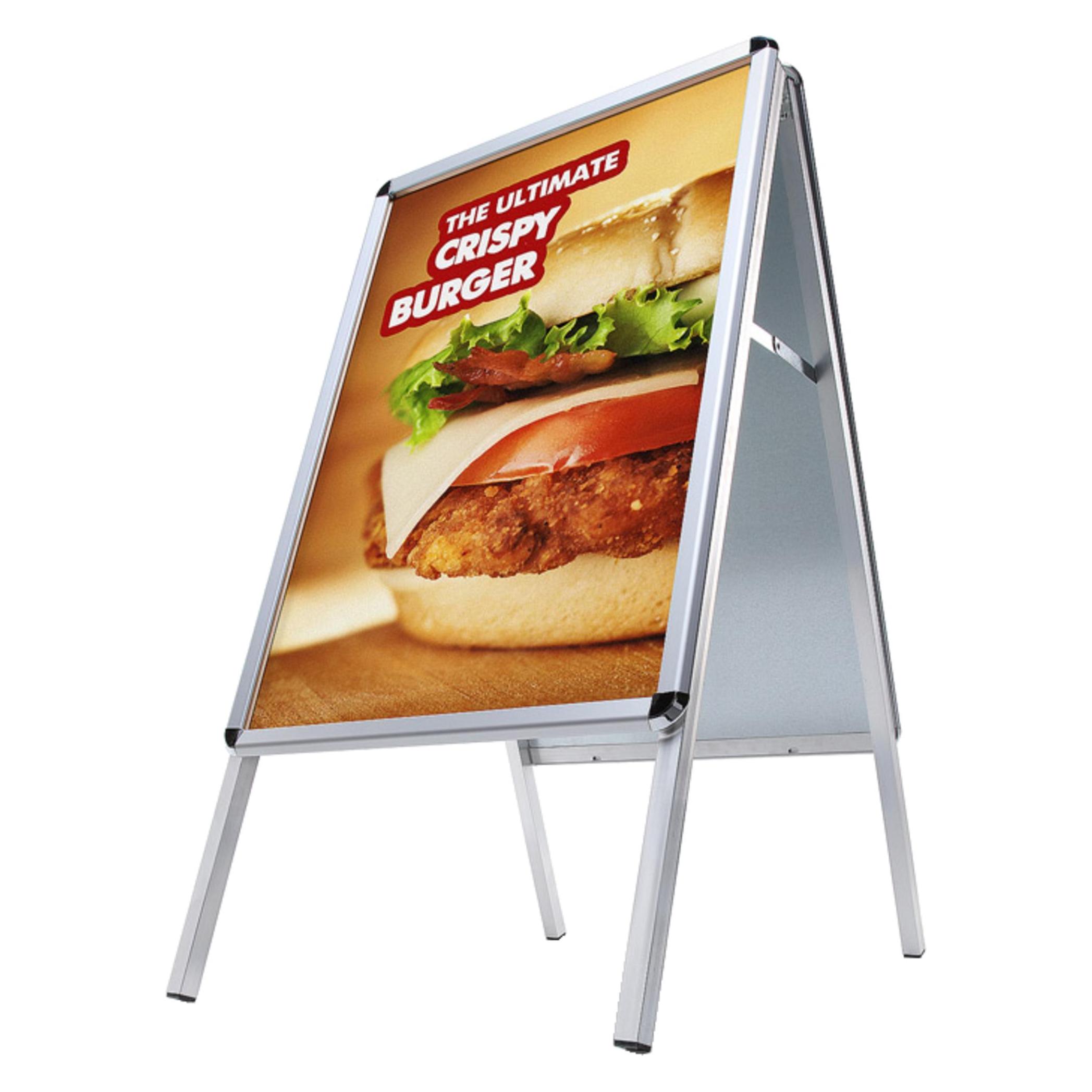 Showdown Displays Showdown Displays Kundenstopper silber DIN A2 2 Fächer (A2) (ZPA2R32ME)