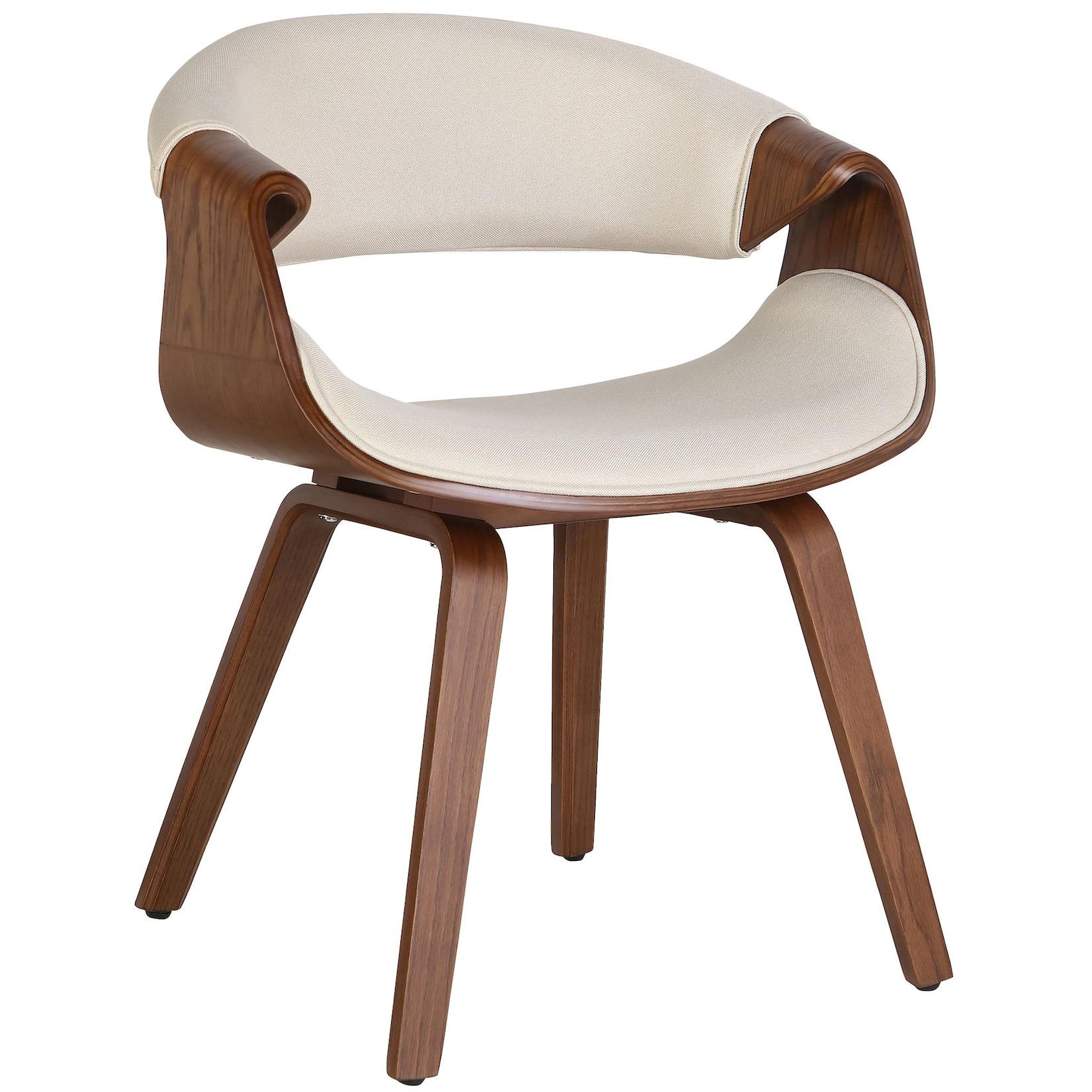 CLP Esszimmerstuhl Foley Stoff Eiche Farbe: creme, Material: Stoff