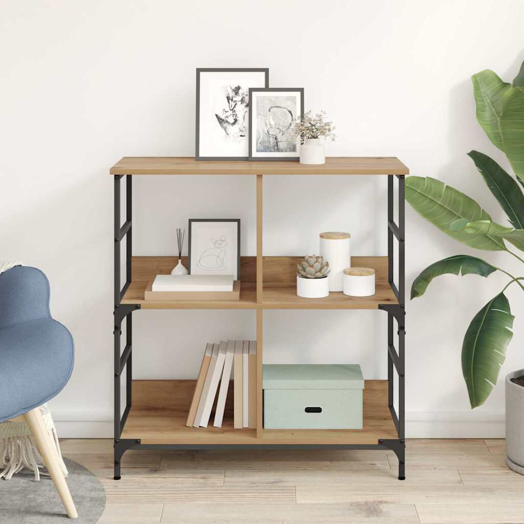 Trent Austin Design Bookshelf Office Book Shelf Storage Cabinet Book Rack Engineered Wood Artisan Oak 82cm H X 78.5cm W X 33cm D
