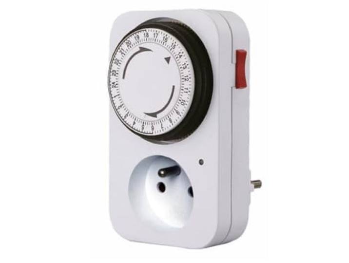 Perel 24-uurs timer, mechanisch, 230 V, 16 A, 3680 W, Franse aarding type E, wit