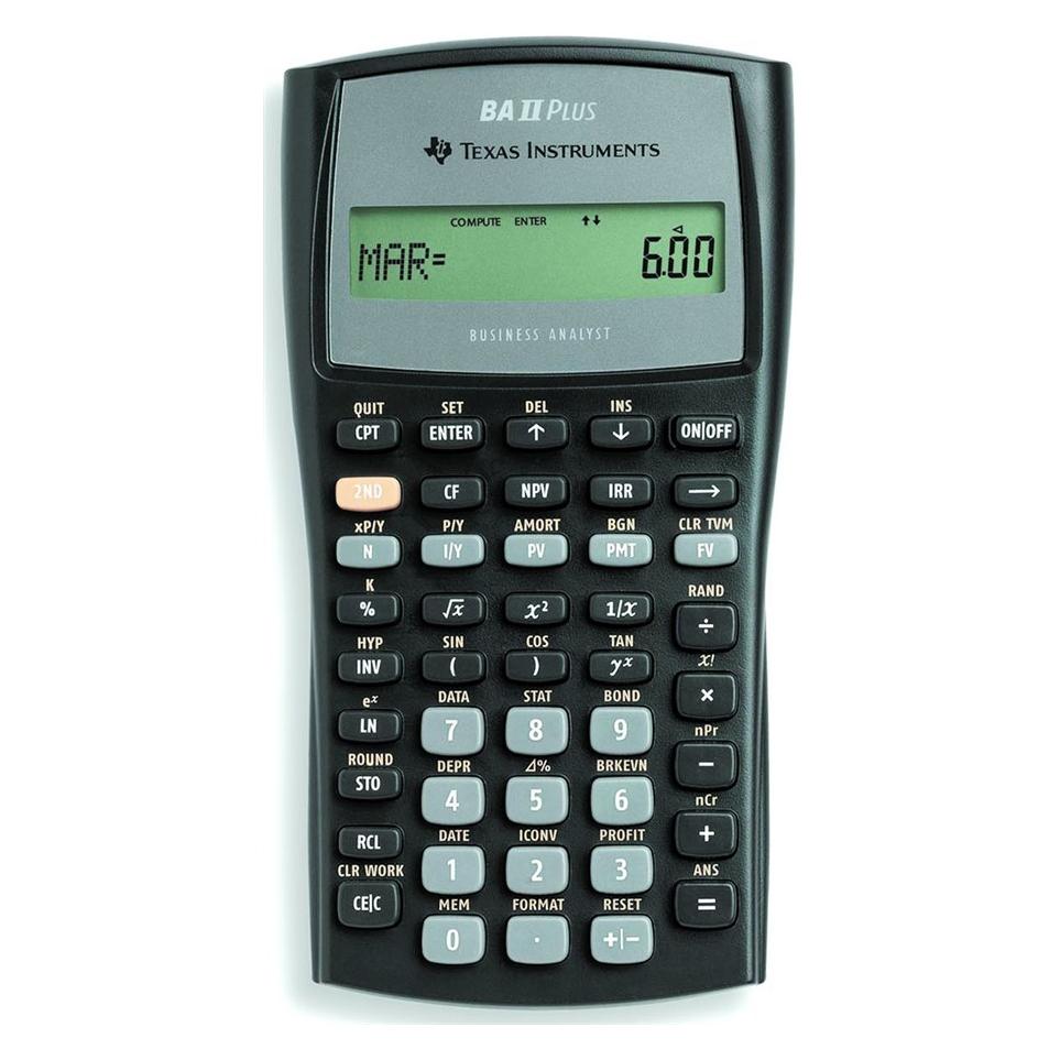 TI BAII+ Finanzrechner E/S (Batteriebetrieb) (TI-BAII+ ENG/SPA)