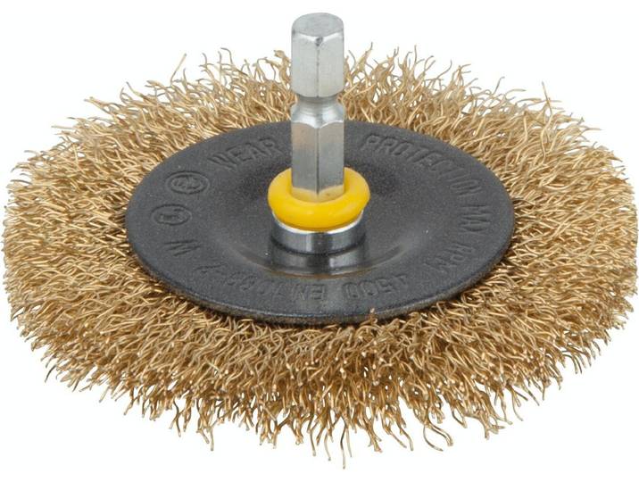 Brosse à Disque En Fil De Laiton Vast. Hexagonal ø75x10mm 2110000 - Wolfcraft
