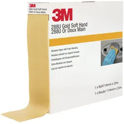 3M Soft Gold Handrolle 288U, 114 mm x 25 m, vorgeschnitten, Körnung 320, 41218