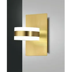 Fabas Luce LED Wandleuchte DUNK, 2x8W, 3000K, IP20, Messing satiniert FAB-3239-21-119