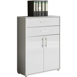 Aktenschrank Office Edition Grau/Weiß