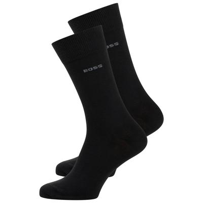 Businesssocken BOSS "2P RS GIFTSET BAG CC", Herren, Gr. 40-46, Sockengröße, schwarz 001, Baumwollmischung, unifarben, Socken