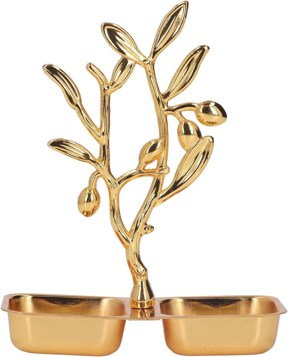 Gouden decoratieve dienblad met Scandinavische vorm voor feestelijke gelegenheden