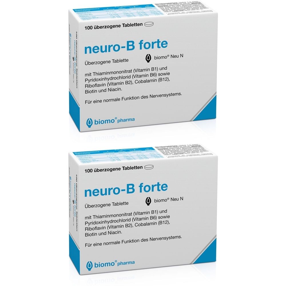 Neuro-B forte biomo Neu überzogene Tabletten 2x 2x100 St Überzogene