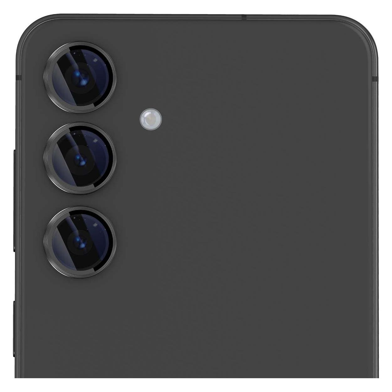 Crong Tempered glass camera Samsung S24 black (1 Stk., Samsung Galaxy S24) (CRG-LRSGS24-BLK)