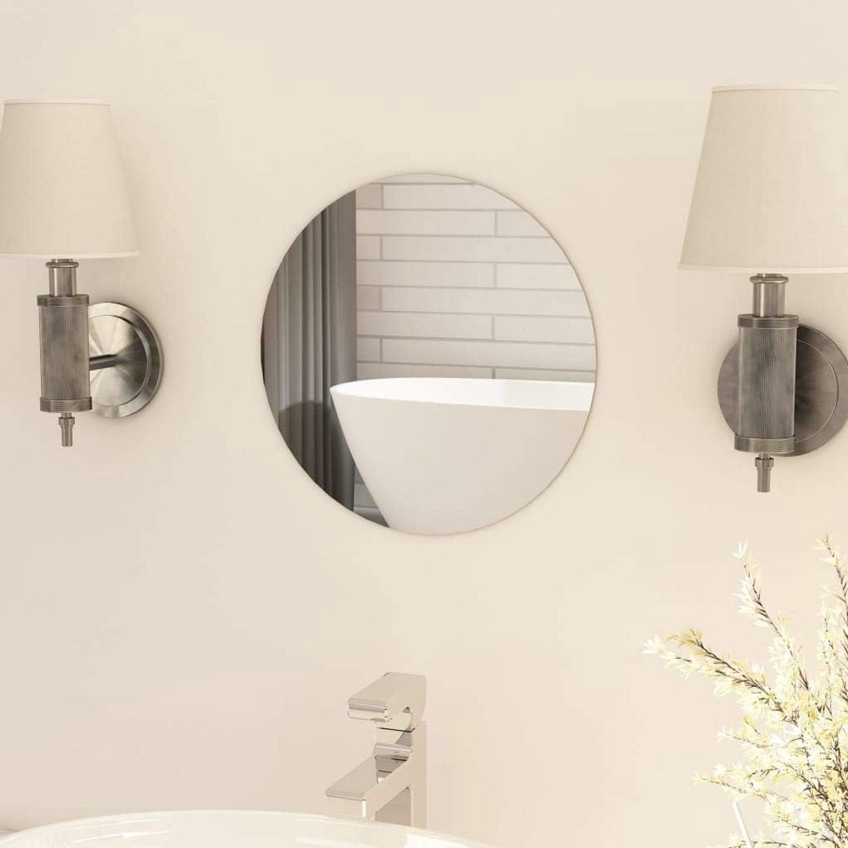 Ronde Wandspiegel 30 cm Frameloos voor Badkamer en Vanity