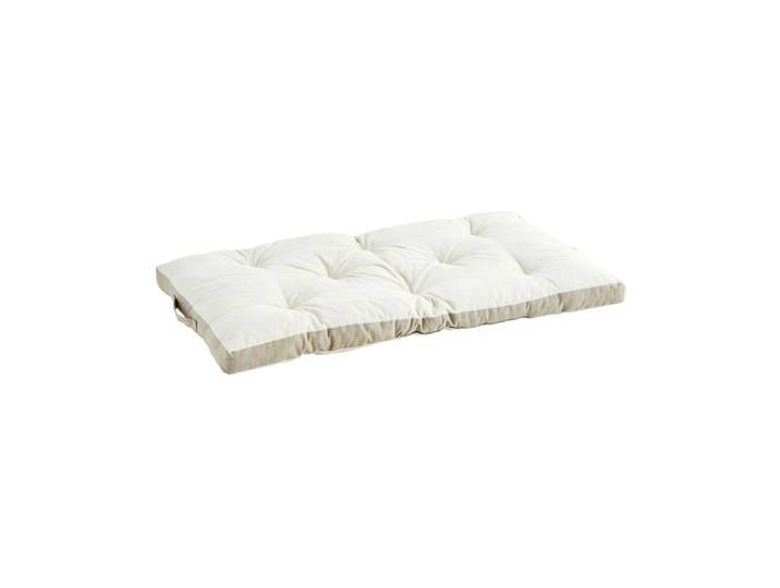 Coussin matelas en coton taupe et crème Double