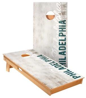 Skip's Garage Philadelphia Vintage Gameday Cornhole Boards