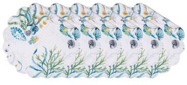 C&F Home Marlowe Sound Round Quilted Placemat Set 6