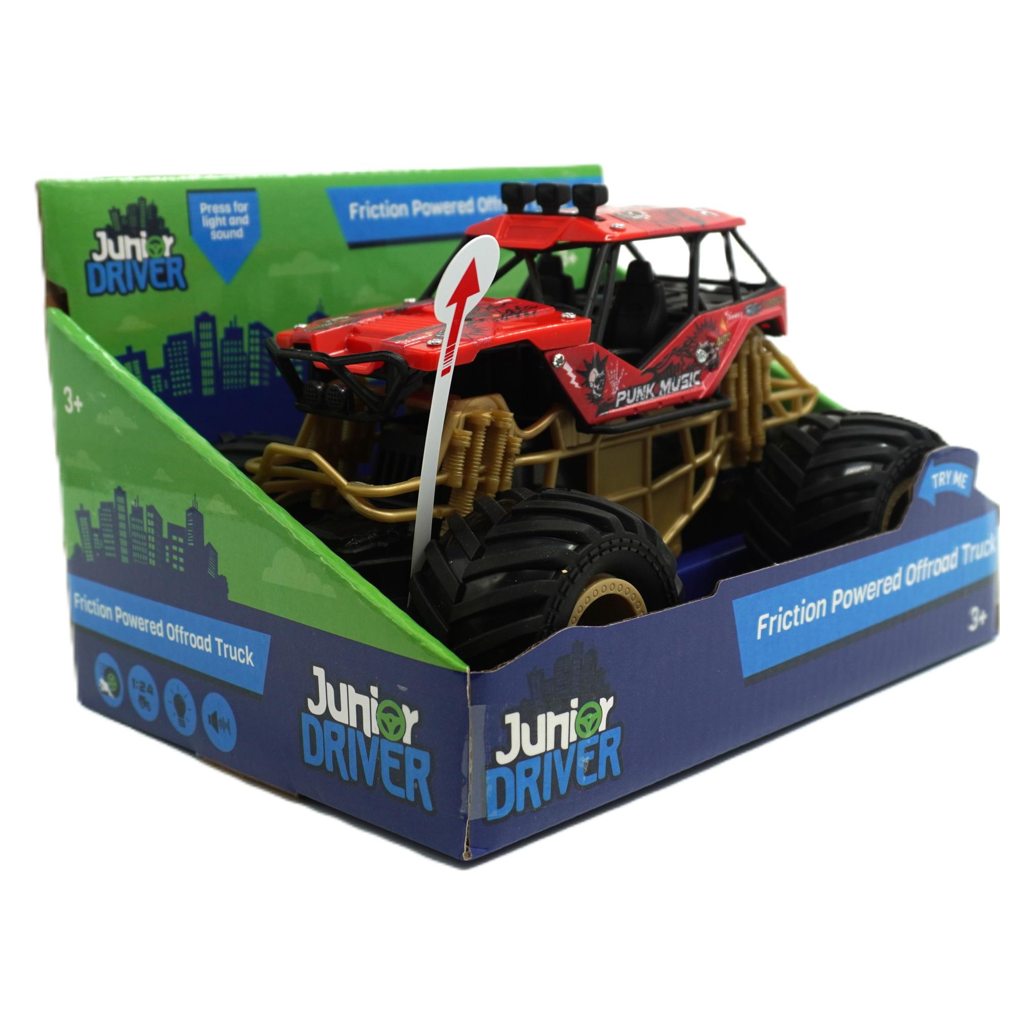 Junior DRIVER Friction truck Offroad light and sound 1:24 asst (AMOS507236)