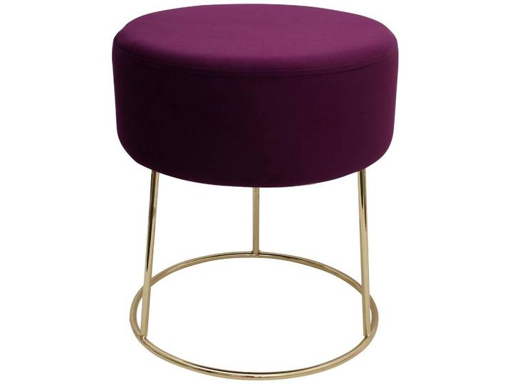Hocker Marilyn Samt Beere Sitz gepolstert H: 40,5 cm