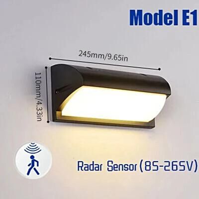 Uplifted Goods LED Motion Sensor Outdoor Wall Light For Porch Garden And Balcony cold White 30w